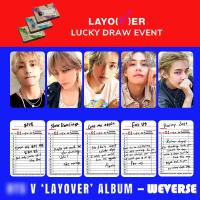 ราคา ชุดต่อชุดการ์ด5ชิ้นสำหรับถ่ายรูปอัลบั้มเดี่ยว BTS V Layover PhotoCards Taehyung (20508210968)