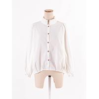 ราคา Fashion classic เสื้อเชิ้ตแขนยาว กระดุมหน้า มีรอยเปื้อนจางๆด้านหลัง Preloved (20613888092)