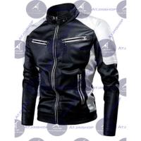 ราคา เสื้อแจ็คเก็ตหนังมอเตอร์ไซค์ผู้ชาย Classic Korean Model Ferrari Material 3Colors (20626100785)