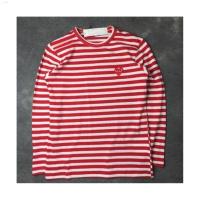 ราคา เสื้อแขนยาวลายหัวใจสีแดงปักแบรนด์แนวญี่ปุ่นใหม่เสื้อยืดคู่รักชายและหญิงเสื้อยืดแขนยาวลายหัวใจสีแดง (20761995826)