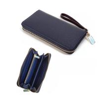 ราคา Bogesi กระเป๋าสตางค์หนังแท้ใบยาวซิปรอบมีสายคล้องมือ มีช่องใส่ธนบัตร4 ใส่บัตร 8 มีซิปในใส่เหรียญ ขนาด 20x10cm รุ่น B005 2สีน้ำเงิน (1361644)