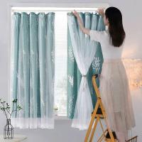 ราคา HH ม่าน ผ้าม่าน ผ้าม่านประตู ผ้าม่าน UV สำเร็จรูป กั้นแอร์ได้ดี และทึบแสง กันแดดดี ม่าน กันแสง กันยูวี 100 2 ชั้น ผ้าม่านสำเร็จรูป (9063530225)