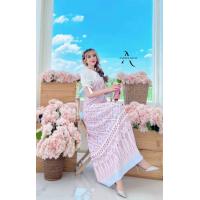 ราคา พร้อมส่ง JISOO S 4XL J1 dress เดรส เดรสยาว เดรสสีชมพู เดรสสีขาว เดรสลายไทย แม็กซี่เดรส เดรสสาวอวบ ใส่ไปทะเล ใส่ไปงานแต่ง ใส่เที่ยว ผ้าอัดกาว (19275374265)