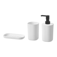 ราคา อุปกรณ์ห้องน้ำ IKEA ชุด 3 ชิ้น สีขาว ครบทุกฟังก์ชั่นที่ต้องใช้ทั้งอ่างล้างหน้า ที่วางแปรงสีฟัน ขวดจ่ายสบู่เหลว และถาดสำหรับวางของ (21224689840)