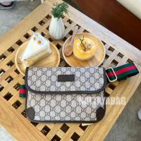 ราคา กระเป๋าคาดอก กระเป๋าสตางค์ กระเป๋าสะพายข้าง กระเป๋าสะพายพาดลำตัว กุชชี่เบลGCทรงบิ้กไบคขนาด8นิ้ว สีน้ำตาล มีสินค้าพร้อมส่ง (17226688955)