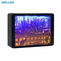 ราคา 3D Paper Carving Night Light Art Decoration Shadow Box Led Light Gift Papercut Light Boxes Paper Carving Art Night Lights Shadow Night Light For Home Bedroom Bedside Office Desk (21178554862)
