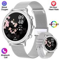 ราคา Amoled สมาร์ทวอทช์สมาร์ทวอท์ชผู้หญิง สมาร์ทวอทช์กันน้ำพร้อมของขวัญ (21171205192)