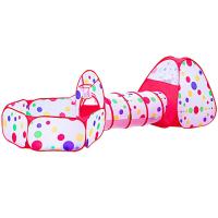 ราคา บ้านบอล เต้นท์เด็กบ้านบอลลายจุดสีแดง บ้านบอลสำหรับเด็ก เต็นท์เด็ก บ้านบอล เต็นท์อุโมงค์ 3 in 1 กระโจม อุโมงค์ บ่อบอล (20636342531)