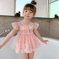 ราคา In Stock 2023 ฤดูร้อนใหม่ชุดว่ายน้ำเด็กทารกเลื่อมกระโปรงตาข่ายบินแขนอุปกรณ์ว่ายน้ำหมวกว่ายน้ำเด็กชุดว่ายน้ำ (20482021398)