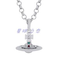 ราคา Vivienne Westwood ขนาดเล็ก8มม ลูกปัดโปร่งใสสามมิติสร้อยคอยาวเสมอกระดูกไหปลาร้าดาวเสาร์นานาพังก์ (19309056744)