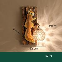 ราคา ห้องรับแขกห้องนอนโคมไฟติดผนังรูปกระรอกสร้างสรรค์สไตล์อเมริกันสำหรับห้องเด็กโรงแรมบันไดทางเข้าทางเข้าไฟตกแต่งรูปสัตว์ส่วนบุคคลติดผนัง (17073047578)