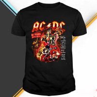 ราคา Hot AC DC 50 ปี 1973 2023 กีต้าร์ Signature Rare Black t shirt (20688492838)