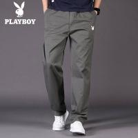 ราคา YJN929 Playboy กางเกงลำลองผู้ชายฤดูใบไม้ผลิและฤดูร้อนบางหลวมตรงผู้ชายเอวสูงขนาดพิเศษผ้าฝ้ายแท้ติดตามกางเกง (13295499305)