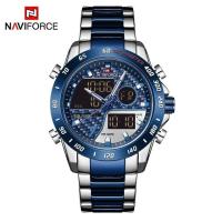 ราคา NAVIFORCE นาฬิกาควอตซ์สำหรับผู้ชายสไตล์สปอร์ตหรูหรานาฬิกาดิจิตอลของผู้ชายนาฬิกาทหารกันน้ำนาฬิกาเรืองแสง (20362436272)