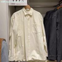 ราคา ได้เลย UNIQLO ชุดบุรุษบุรุษสำหรับฤดูใบไม้ร่วง21ย่อหน้าชุดเสื้อโค้ทผ้าเดนิมซักสบายสำหรับคู่รักเสื้อทรงหลวม Q446047ใส่สบายสำหรับใส่ในบ้าน (19726796544)