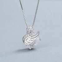 ราคา โซ่คอฝังเพชรหงส์สำหรับผู้หญิงเครื่องประดับหรูหราดีไซน์ส่วนตัวใหม่สร้อยคอจี้รูปหงส์925เงินสเตอร์ลิง (20360171578)