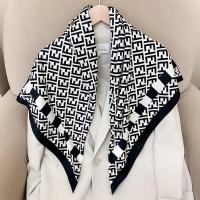 ราคา FENDIs ผ้าพันคอผ้าพันคอสี่เหลี่ยมกว้างตัวอักษรอเนกประสงค์สำหรับผู้หญิงผ้าคลุมไหล่ผ้าพันคอสี่เหลี่ยมขนาด90ซม ผ้าพันคอครีมกันแดดบางฤดูร้อนเกาหลีใต้สำหรับ Syal Sutra (18141705348)