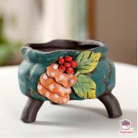 ราคา กระถางดินเผา 3 ขา ลายดอกไม้ 3 มิติ กระถางต้นไม้ ไม้อวบน้ำ กุหลาบหิน cactus succulent หลากหลายสายพันธุ์ (5093634764)