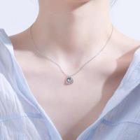 ราคา สร้อยโซ่เกาหลีใต้สร้อยคอไพลินคริสตัลสีฟ้าจี้หินมาลาแฟชั่น (12099589875)