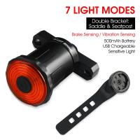 ราคา WEST BIKING ไฟจักรยาน USB สมาร์ทเบรกอัตโนมัติตรวจจับแสงได้กันน้ำ LED กระพริบอุปกรณ์เสริมจักรยานไฟท้ายจักรยาน (13514714515)