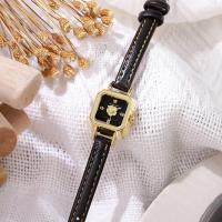 ราคา นาฬิกาควอทซ์เกาหลีดอกไม้สี่เหลี่ยมจัตุรัสเล็กสายหนังนาฬิกาข้อมือสตรีแฟชั่นสายหนังสำหรับผู้หญิง (19744249928)