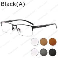 ราคา ลบองศา Photochromic ป้องกันแสงสีฟ้าแว่นตาโลหะผสมไทเทเนียมกรอบแว่นตาแสงเบาตารางสายตาสั้นแว่นตาชายโลหะแว่นตา (15605427239)