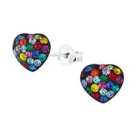 ราคา Silver thai heart shaped rainbow crystal stud earrings silver Silver Stud Earring Crystal fashion ต่างหูรูปหัวใจ ต่างหูแฟชั่น ใส่แล้วไม่แพ้ เงินแท้925 พร้อมส่ง (12505075495)