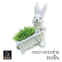 ราคา กระถางกระต่าย รถเข็น กระถาง ปูนปั้น จัดสวน ประดับสวน แต่งสวน ใส่ต้นไม้ Bunny Brown (10180676877)