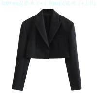 ราคา Zara ยุโรปและสหรัฐอเมริกาผู้หญิงฝรั่งเศสหลังจาก60800สั้นโบราณเสื้อคลุมสูทแขนยาวเสื้อ25124 YUXI (20360956308)