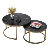 ราคา G Wind H333 โต๊ะลายหินอ่อน ซ้อน2ชั้น โต๊ะกลมห้องรับแขก โต๊ะกาแฟ โต๊ะทรงกลม โต๊ะในห้องรับแขก โต๊ะคาเฟ่ (17152329205)