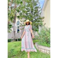 ราคา เดรสยาวสไตล์โบฮีเมี่ยนแขนตุ๊กตา (19152755845)