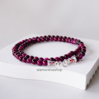 ราคา STONE NECKLACE สร้อยคอหินแท้ หินไทเกอร์อาย เลือกสีได้ หินขนาด 6 มม tigereye by siamonlineshop (18853295715)