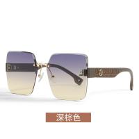 ราคา Sun Glasses Womens Sunglasses High Grade Uv Protection Tide Vintage With Large Rims Polarized Sun Glasses Womens Frameless Glasses (20722665258)