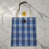 ราคา กระเป๋าผ้า กระเป๋าถือผ้าไทย กระเป๋าถือผ้าฝ้ายพิมพ์ลาย กระเป๋าถือผ้าขาวม้า สายผ้าดิบ ติดเทปตีนตุ๊กแก (17604608252)