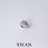 ราคา SWAN Pave Baguette Pinky Ring แหวนเงินแท้ แหวนนิ้วก้อย ฝังเพชรคิวบิกเซอร์โคเนีย cubic zirconia (9768668118)