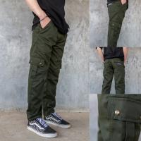 ราคา กางเกงคาร์โก้ กางเกงขายาวชาย กางเกงวินเทจ MAFEAR ใส่สบาย สีเขียวขี้ม้า กางเกงวินเทจขายาว6กระเป๋า (10237038490)