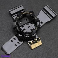 ราคา สายรัดนี้เหมาะสำหรับ Casio Ice Tough GA 710GB 700 735 black gold glossy เรซิ่น 5413 5522 (20808061084)