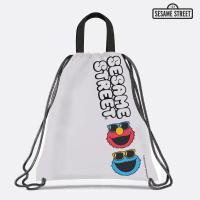 ราคา Bundanjai หนังสือ SST3 กระเป๋าเป้เชือกรูด Elmo Cookie Monster Drawstring Backpack W34xH43 cm WH (19912257755)