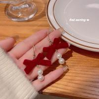 ราคา Maidu Jewelry กำมะหยี่ต่างหูโบว์มุกสำหรับผู้หญิงต่างหูสตั๊ดคุณภาพสูงล่าสุด (17174270345)
