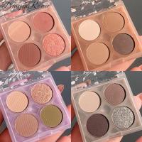 ราคา DragonRanee 4สีอายแชโดว์เนื้อแมท Pearly Shimmer Eye Shadow Silky Glitter Nude Eye Makeup Palet (16481029894)