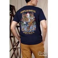 ราคา Simple Raw เสื้อยืด TS734 Foresta Deer Navy (16793535139)