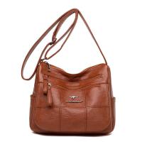 ราคา Casual Shopping กระเป๋าสะพายน้ำหนักเบาสำหรับผู้หญิงใหม่สไตล์แฟชั่น Retro กระเป๋าสะพายหนังนุ่ม (16373667725)
