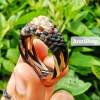 ราคา แหวนหางช้างแท้100 แหวนมงคล แหวนเสริมบารมี ปลอกเก้า๓สี ถักหัว แท้100 (19515114956)