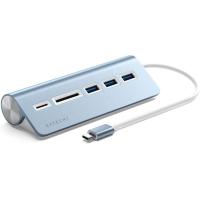 ราคา Satechi USB C Combo Hub for Desktop USB A 3 0 Data Ports Micro SD Card Readers Compatible with Apple Studio Display 2021 iMac M1 2019 2017 iMac 2020 MacBook Pro Air M1 Blue (19041467333)