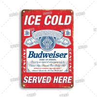 ราคา การตกแต่งป้ายโลหะดีบุกป้ายโลหะแนววินเทจแบบเบียร์บัดไวเซอร์ป้ายสัญลักษณ์ทำจากแผ่นโลหะบาร์สไตล์เรโทรผับคลับมนุษย์ถ้ำเครื่องตกแต่งฝาผนังเบียร์23T 0727 (19821130717)
