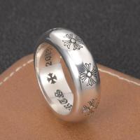 ราคา Chrome Hearts S925เรียบลายดอกไม้ทำจากเงินแท้ หัวใจสำหรับผู้ชายและผู้หญิงฮิปฮอปผู้นำเทรนด์ในยุโรปและอเมริกาแหวนคู่เฉพาะบุคคลทำจากงานหัตถกรรมเก่า (18738183684)