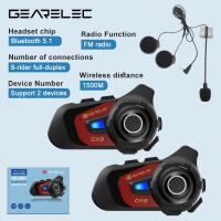 ราคา Gearelec หมวกกันน็อค GX8มอเตอร์ไซค์ บลูทูธอินเตอร์คอมแบ่งปันเพลง1500m 8ผู้ขับขี่กลุ่มหมวกกันน็อคสื่อสารหูฟังอินเตอร์โฟน (21170461902)