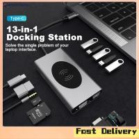 ราคา Broadfashion Docking Station Type c Hub Type c To Hdmi Vga Pd Fast Charge With Wireless Charging Hub (21049850764)