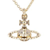 ราคา Vivienne Westwood NANASPACE สามสีทองคำสีกุหลาบและเพชรเงินติดตามดาวเสาร์สร้อยคอพังค์ (19309040997)