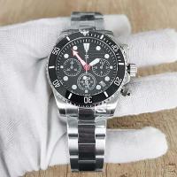 ราคา สแตนเลสควอตซ์นาฬิกาทรงกลมสีดำนาฬิกาสำหรับผู้ชายมาใหม่โครโนกราฟหน้าปัดมาพร้อมกับการเคลื่อนไหวของ VK63แบบญี่ปุ่น (19886788806)